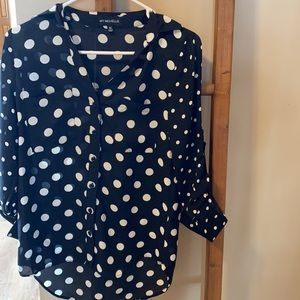 Black and white blouse